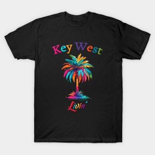 Key West Livin' Watercolor Palm Tree T-Shirt